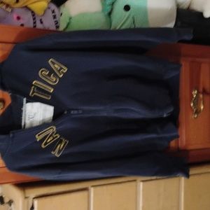 Nautica vintage blue zip up hoodie size XL